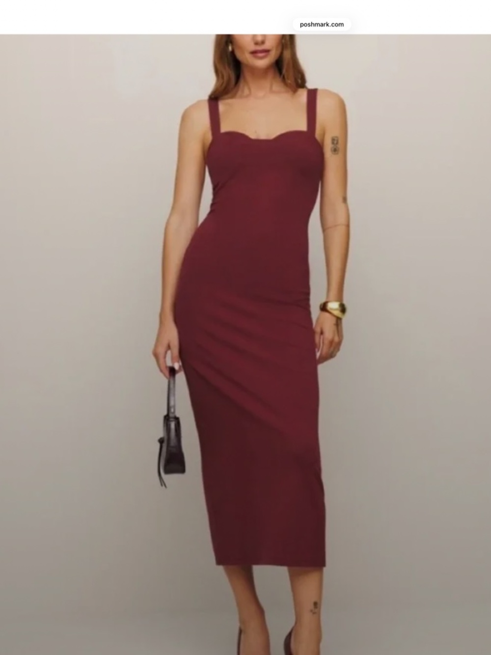 Reformation Noelle Knit Dress XS in Chianti